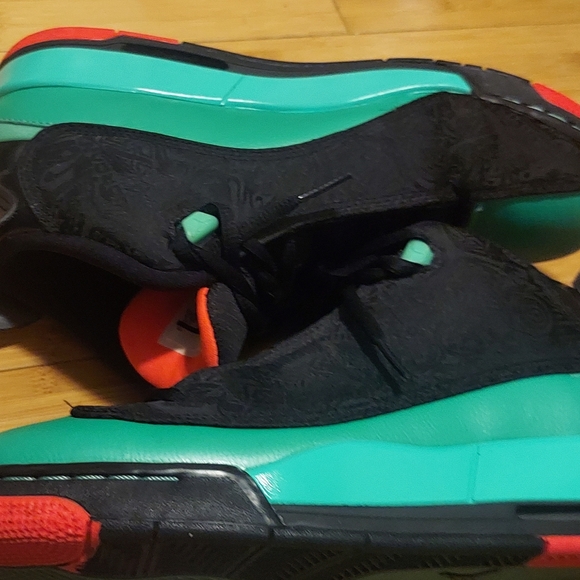 Nike Air Jordan Dub Zero Black and Infrared Womens Sneakers size 7 1/2 - Picture 5 of 6